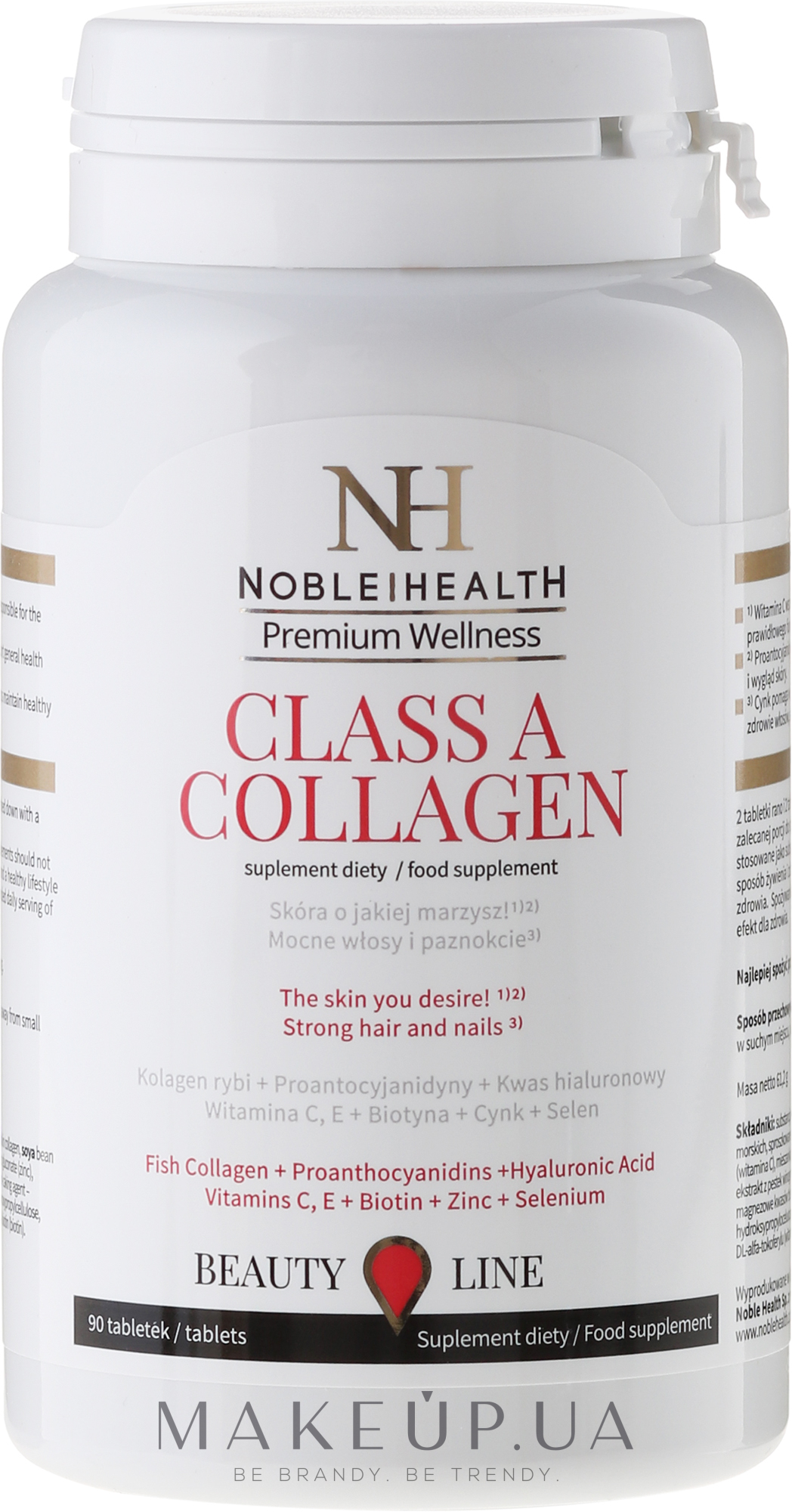 Комплекс для догляду за тілом, обличчям і волоссям - Noble Health Collagen Class A — фото 90шт