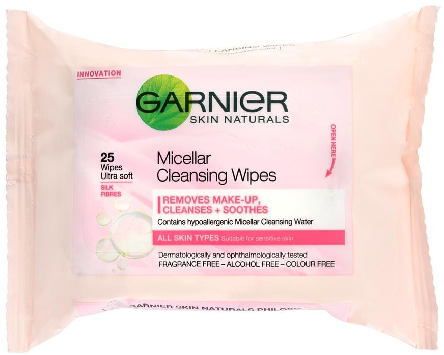 Міцелярні серветки для чутливої шкіри - Garnier Miceller Cleansing Wipes — фото N1