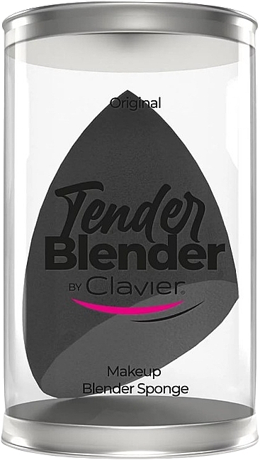 Спонж для макіяжу зі скошеним краєм, чорний - Clavier Tender Blender Super Soft — фото N1