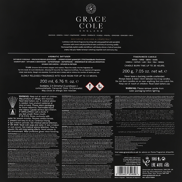 Набор - Grace Cole Delightful Duo (candle/200g + diffuser/200ml) — фото N3