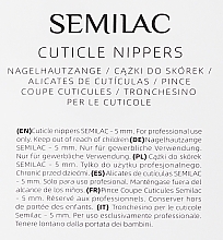 Кусачки маникюрные из хирургической стали, 5 мм - Semilac — фото N3