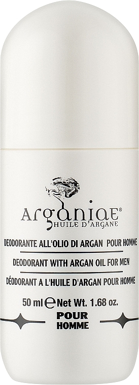 Роликовый дезодорант с аргановым маслом, мужской - Arganiae Deodorant Roll-on With Argan Oil For Men — фото N1