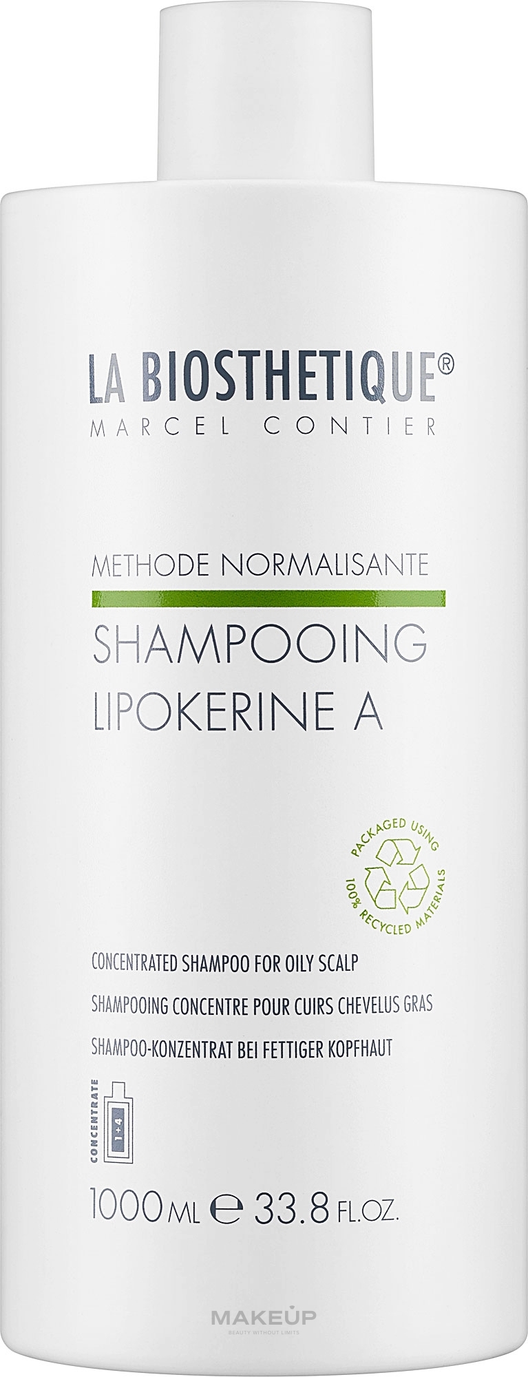 Шампунь для жирной кожи головы - La Biosthetique Methode Normalisante Shampooing Lipokerine A — фото 1000ml
