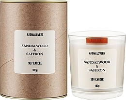 Ароматична свічка у склянці "Sandalwood & Saffron" - Aromalovers — фото N2