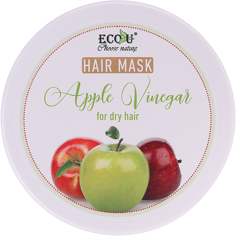 Маска для сухих волос "Яблочный уксус" - ECO U Apple Vinegar Hair Mask For Dry Hair — фото N1