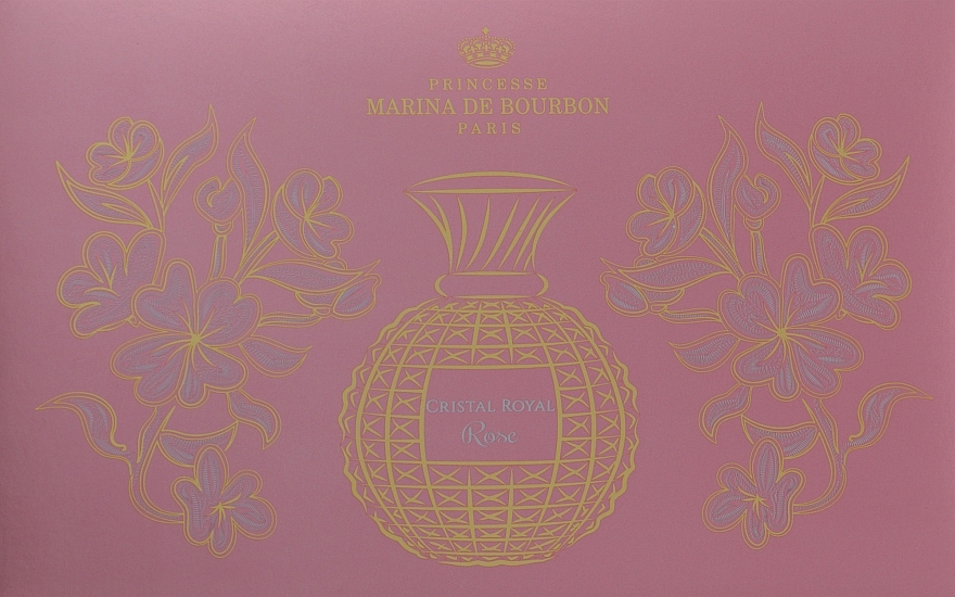 Marina de Bourbon Cristal Royal Rose - Набор (edp/50ml + b/lot/150ml + bag) — фото N1