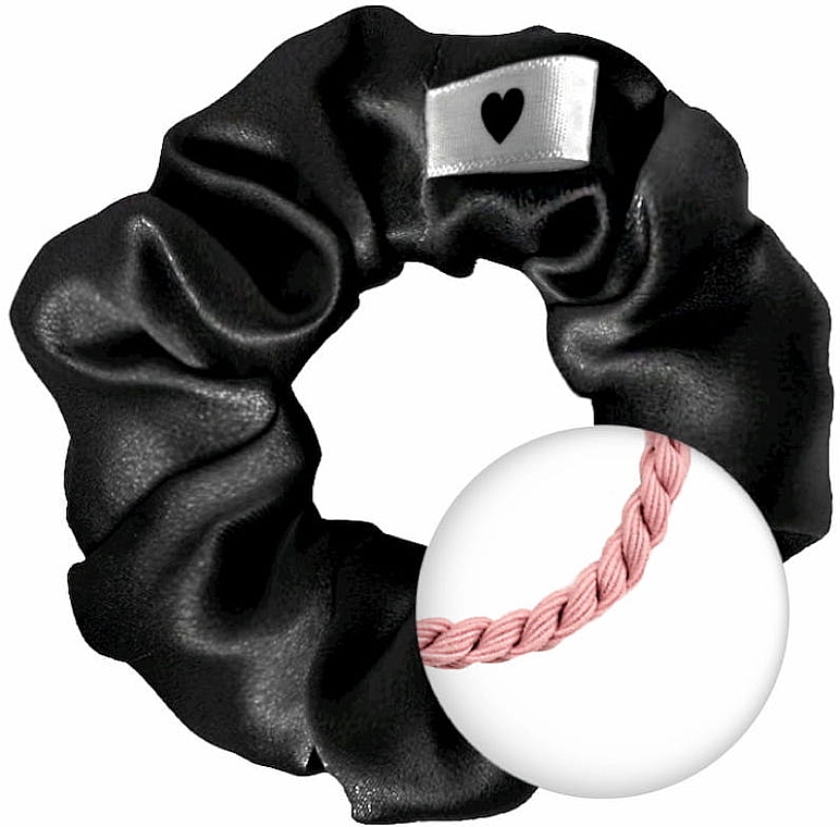 Резинка для волос, classic black, 1 шт. - Bellody Original Silk Scrunchie — фото N2