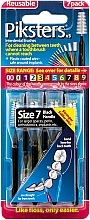 Міжзубні йоржики 7, чорні, 7 шт. - Piksters Interdental Brushes Black Size 7 — фото N1