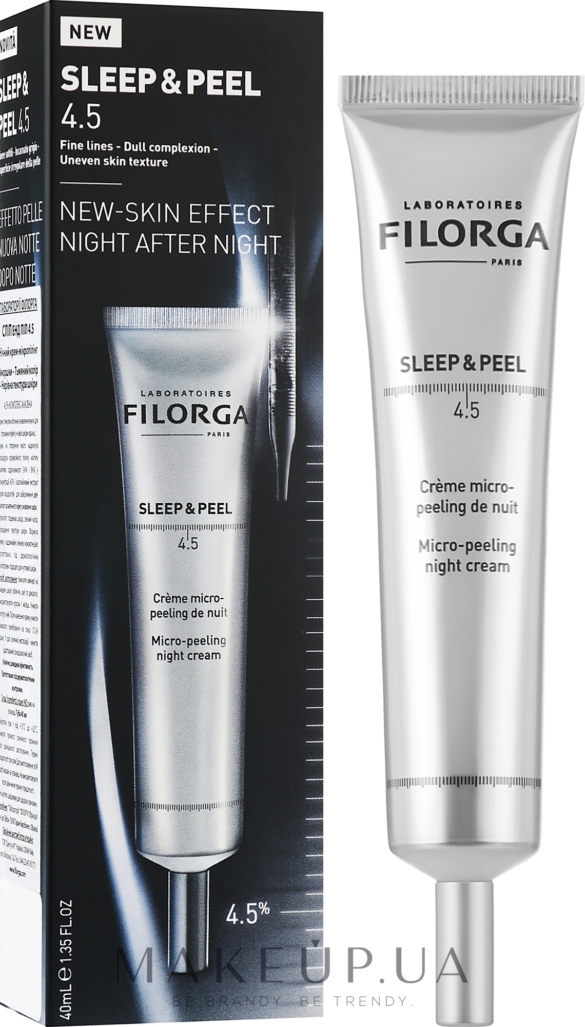 Нічний крем-пілінг для обличчя - Filorga Sleep & Peel Micropeeling Night Cream — фото 40ml