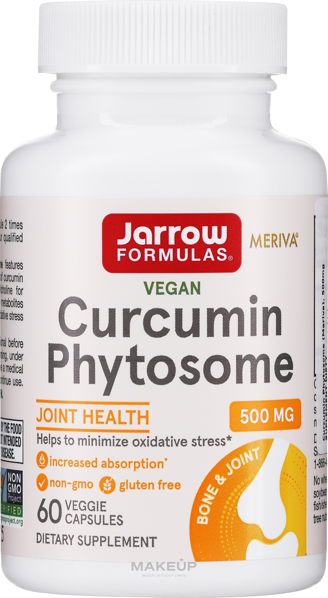 Пищевые добавки "Фитосомы куркумина" - Jarrow Formulas Curcumin Phytosome Meriva 500mg — фото 60шт