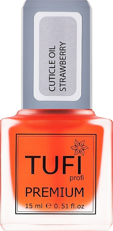 Олія для кутикули з пензликом "Полуниця" - Tufi Profi Premium Cuticle Oil — фото N1