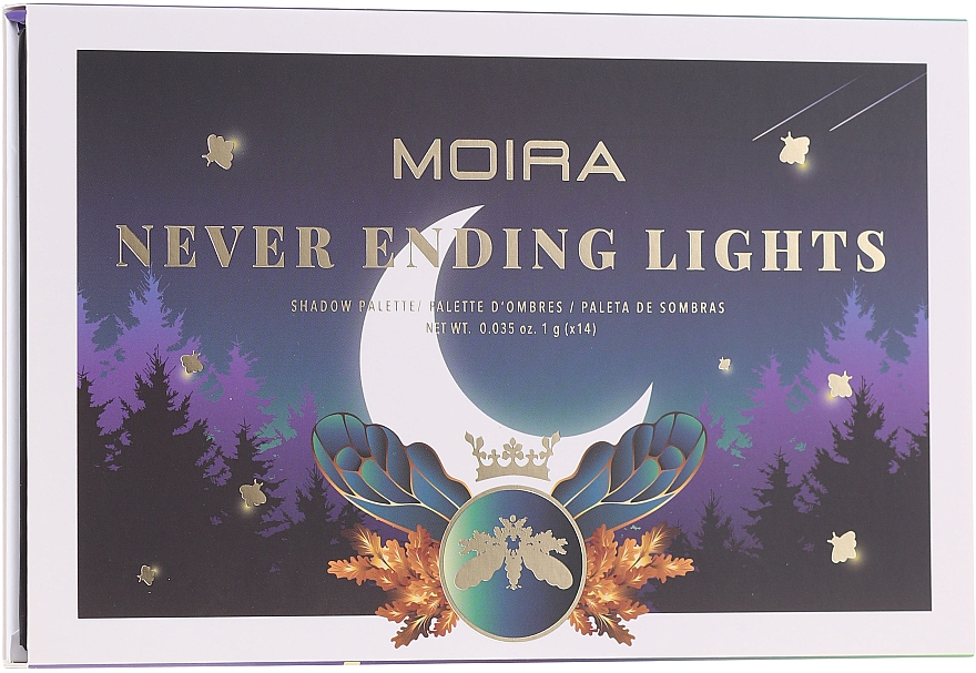 Палетка теней для век - Moira Never Ending Lights Shadow Palette — фото N4