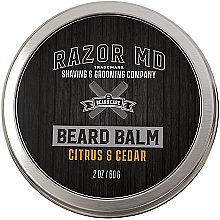 Духи, Парфюмерия, косметика Бальзам для бороды цитрус и кедр - Razor MD Beard Balm Citrus & Cedar