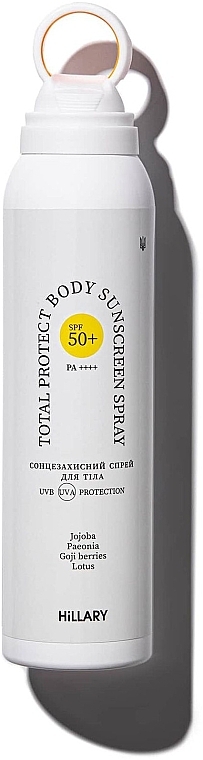 Солнцезащитный спрей для тела SPF 50+ - Hillary Total Protect Body Sunscreen Spray — фото N3