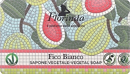 Натуральне мило з ароматом білого інжиру - Florinda Mosaici Italiani Vegetal Soap — фото N1