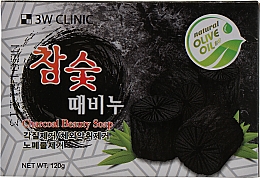 Духи, Парфюмерия, косметика Кусковое мыло с бамбуковым углём - 3W Clinic Charcoal Beauty Soap 