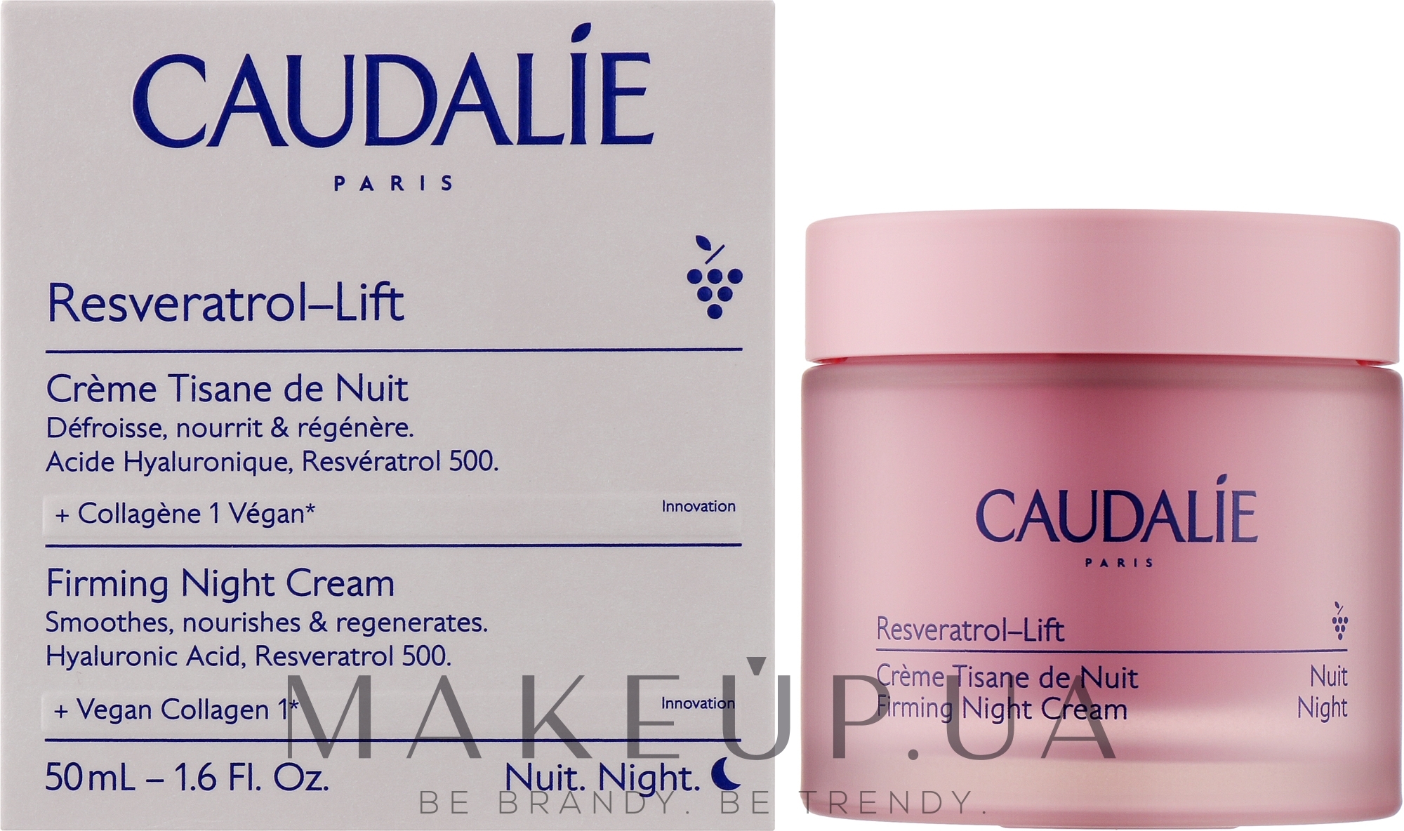 Ночной крем для лица - Caudalie Resveratrol-Lift Firming Night Cream New — фото 50ml