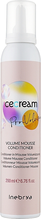 Мус-кондиціонер для надання об'єму тонкому волоссю - Inebrya Ice Cream Pro-Volume Mousse Conditioner — фото N1