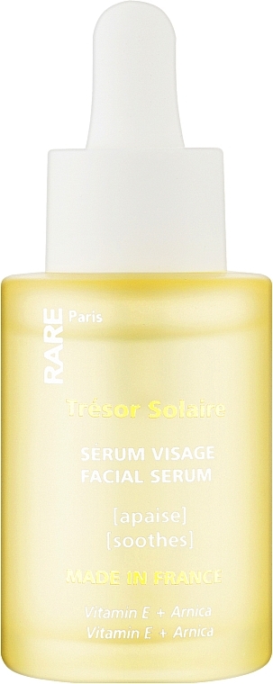 Успокаивающая сыворотка для лица с витамином Е и экстрактом арники - RARE Paris Tresor Solaire Soothing Face Serum — фото N1