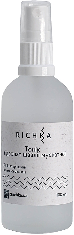 Тоник гидролат шалфея мускатного - Richka Tonic Hydrolate  — фото N1