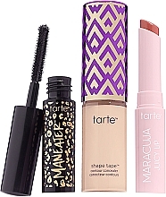 Духи, Парфюмерия, косметика Набор для макияжа - Tarte Cosmetics Shape Tape 12N Fair Neutral Best-Sellers Set (concealer/5ml + mascara/4.5ml + lip balm/1.3g)