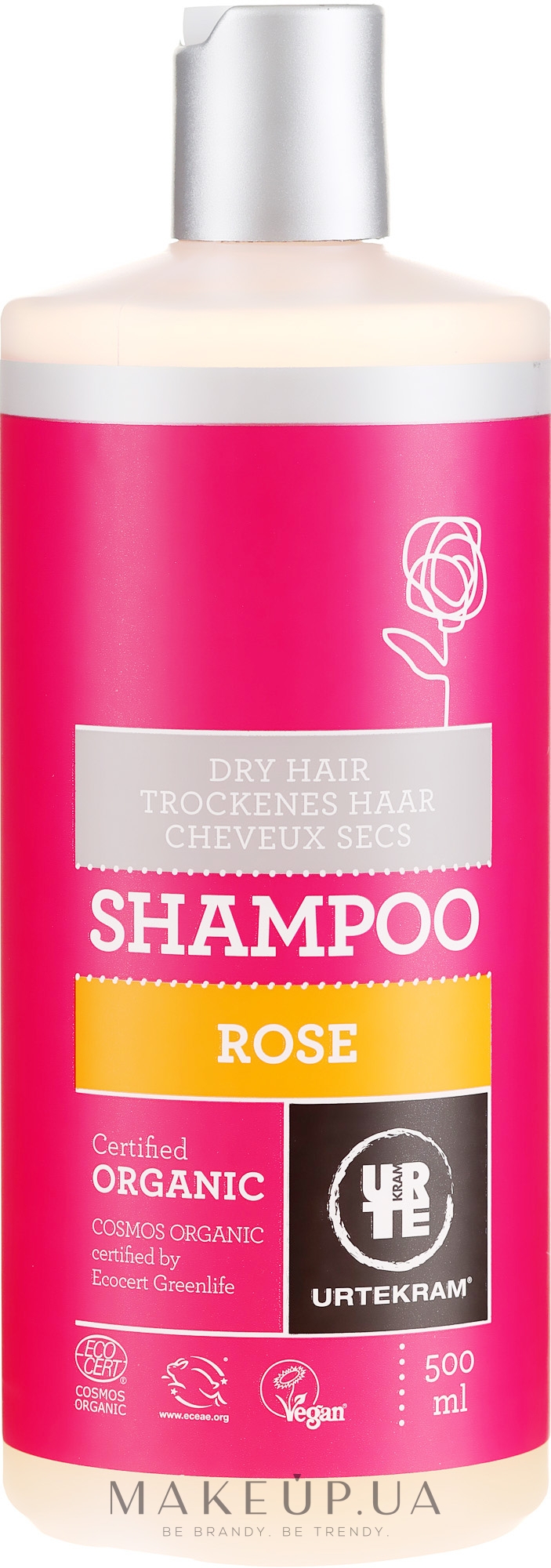 Шампунь для сухого волосся "Троянда" - Urtekram Rose Dry Hair Shampoo — фото 500ml