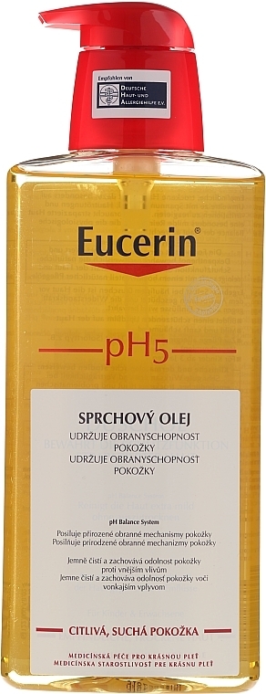 Масло для душа для сухой и чувствительной кожи - Eucerin pH5 Shower Oil — фото N7