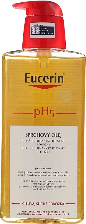 Масло для душа для сухой и чувствительной кожи - Eucerin pH5 Shower Oil — фото N8