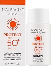 Сонцезахисна емульсія для обличчя - Transparent Clinic Protect SPF50+ — фото N2
