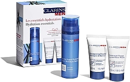 Набор - Clarins Men Hydration Essentials (f/balm/50ml + wash/gel/30ml + shm/sh/gel/30ml) — фото N2