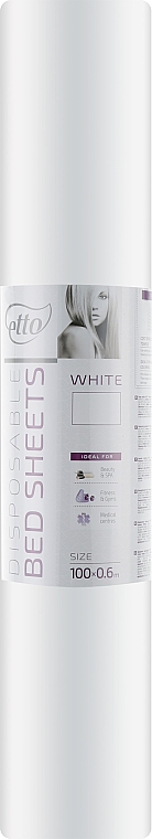 Простыни одноразовые, 0,6х100 м, белые - Etto Bed Sheets — фото N1