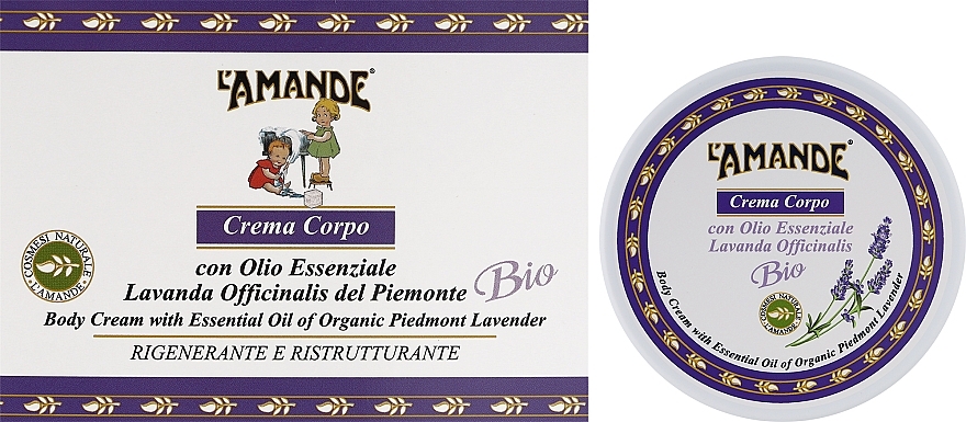 Крем для тела "Лаванда" - L'Amande Body Cream Organic Piedmont Lavender — фото N2