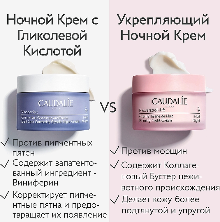 Нічний крем проти пігментних плям з гліколевою кислотою - Caudalie Vinoperfect Dark Spot Correcting Glycolic Night Cream — фото N10