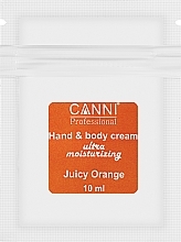 Парфумерія, косметика Крем ультразволожуючий для рук і тіла "Соковитий апельсин" - Canni Hand & Body Cream (саше)