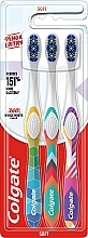Набір м'яких зубних щіток, 3 шт., дизайн 2 - Colgate 360 Design Edition — фото N1