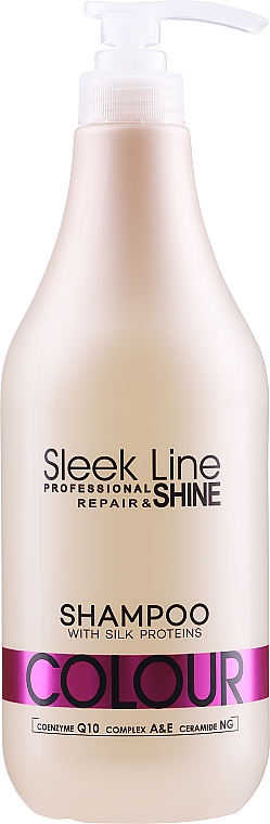Шампунь для окрашенных волос - Stapiz Sleek Line Colour Shampoo (с дозатором) — фото N1