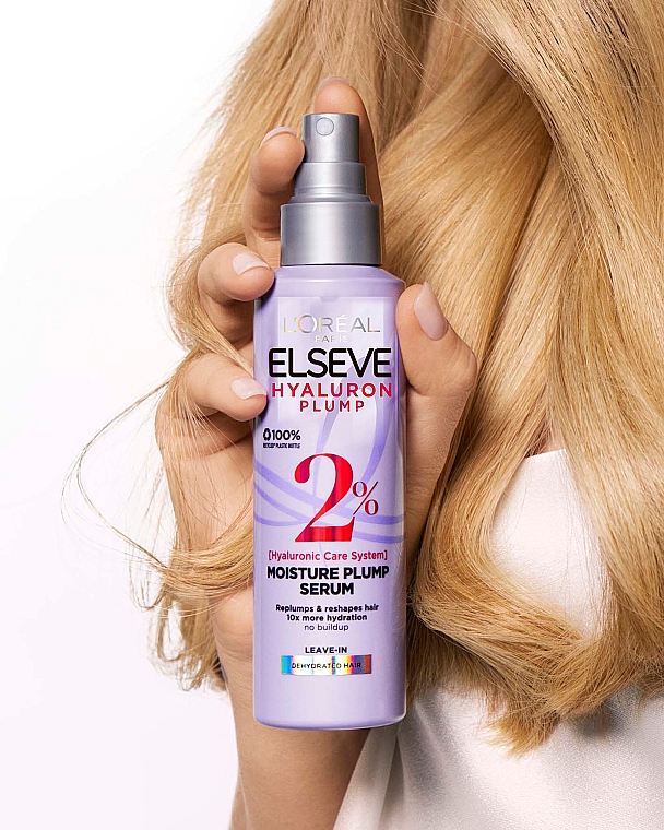 Сыворотка-филлер с гиалуроновой кислотой для волос, нуждающихся в увлажнении и объеме - L'Oreal Paris Elseve Hyaluron Plump — фото N6