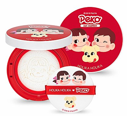 Солнцезащитный крем-кушон, красный - Holika Holika Sweet Peko Mild Sun Cushion SPF 45 PA+++ — фото N1