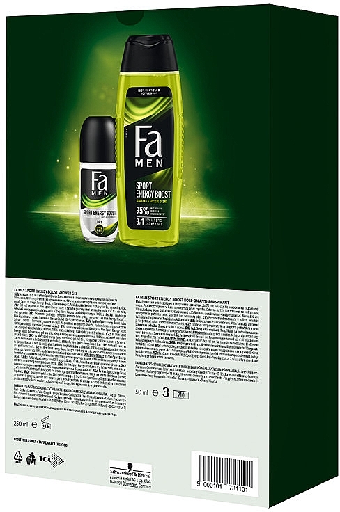 Набор "Boost Your Power" - Fa Men Sport Energy Boost (sh/gel/250ml + deo/50ml) — фото N5