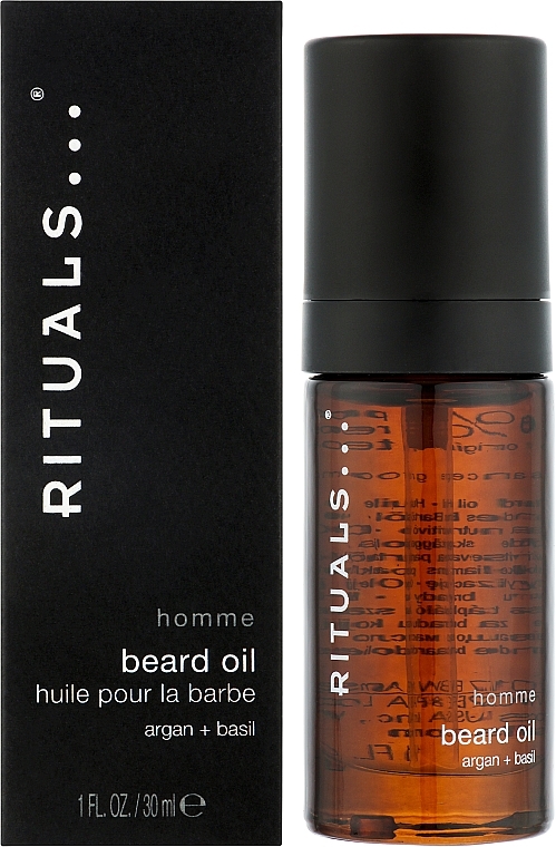 Олія для бороди - Rituals Homme Beard Oil Argan + Basil — фото N2