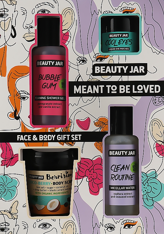 Набор, 4 продукта - Beauty Jar Meant To Be Loved Face Body Gift Set — фото N1