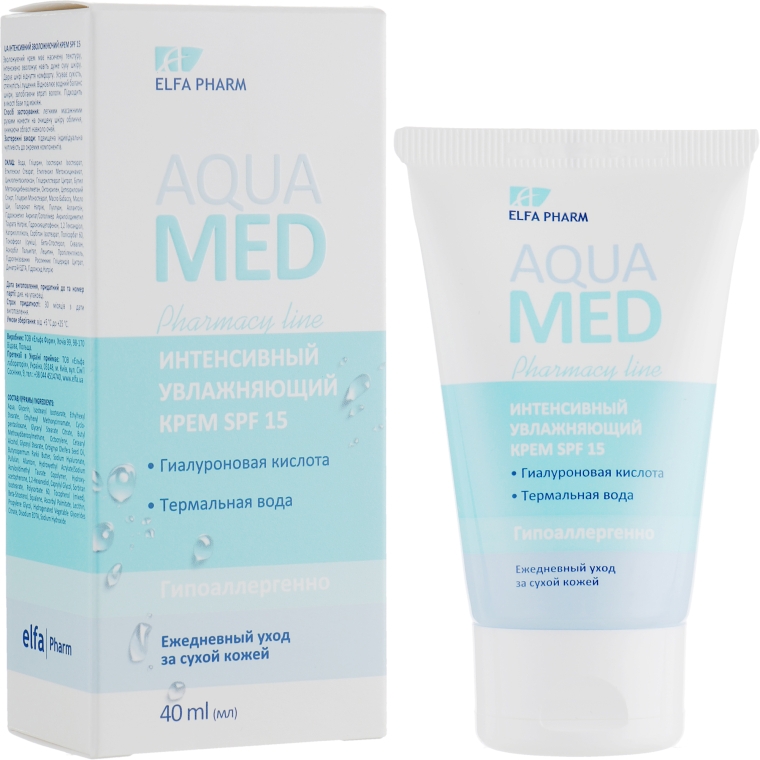 Интенсивный увлажняющий крем SPF 15 - Elfa Pharm Aqua Med