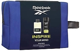 Reebok Inspire Your Mind - Набор (edt/100ml + sh/gel/250ml + bag/1pcs) — фото N1