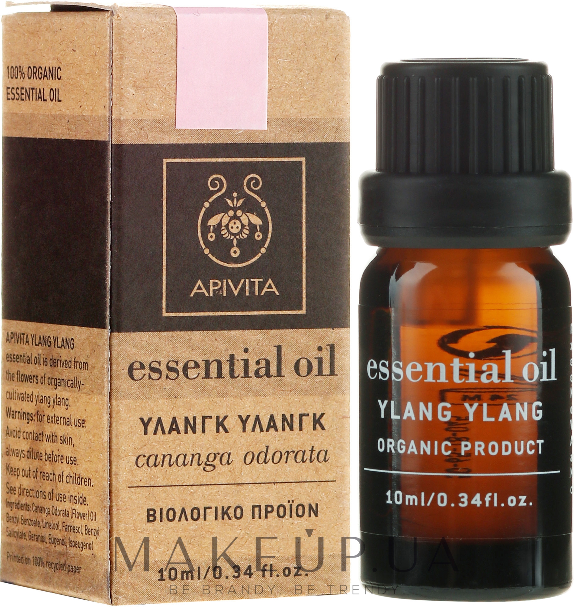 Ефірне масло - Apivita Aromatherapy Organic Ylang-Ylang Oil — фото 10ml