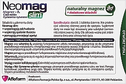Харчова добавка з магнієм і вітаміном В6, таблетки - Aflofarm Neomag Slim — фото N2