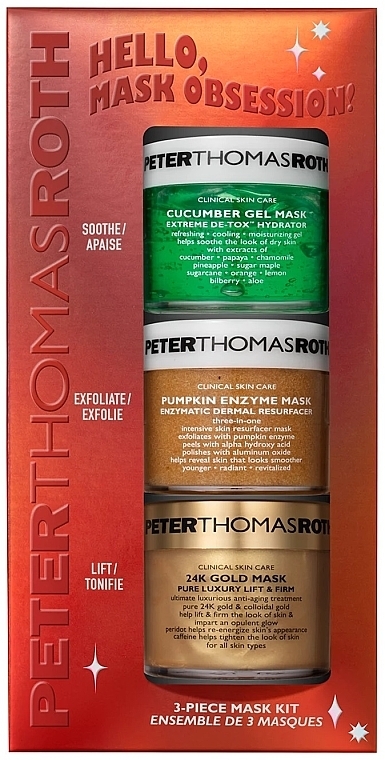 Набір масок для обличчя - Peter Thomas Roth Hello, Mask Obsession! 3-Piece Mask Kit (mask/3x50ml) — фото N1