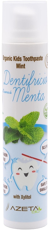 Дитяча зубна паста "М'ята" - Azeta Bio Organic Kids Toothpaste Mint — фото N1