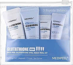 Парфумерія, косметика Набір - MEDIPEEL Glutathione Hyal Aqua Trial Kit (cr/15ml+ser/4ml*2+foam/15ml)