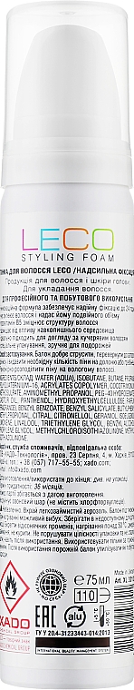 Пінка для волосся "Понадсильна фіксація", 4 - Leco — фото N3