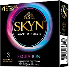 Парфумерія, косметика Нелатексні презервативи, 3 шт. - Unimil Skyn Excitation